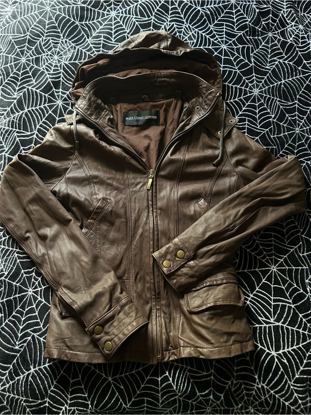 West Coast Hooded Leather Jacket
